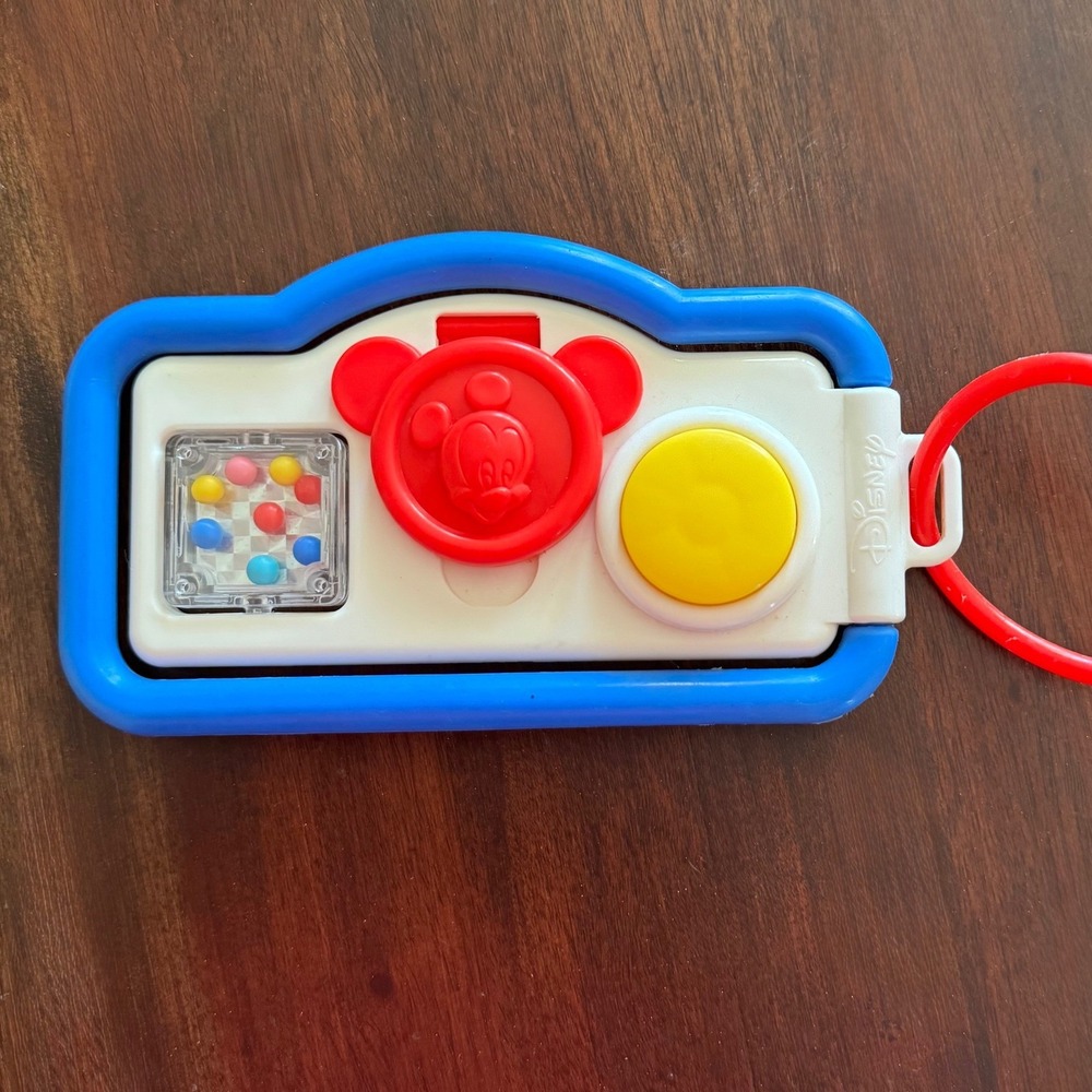 Vintage 90s Disney Baby Mickey Mouse Rattle Toy Camera Mattel Donald Daisy Duck